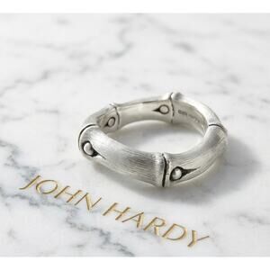 John Hardy 6mm Bamboo Curved Band Ring in Sterling Silver 925